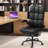 Leather Executive Chair With Adjustable Flip‑Up Arms-1185530476