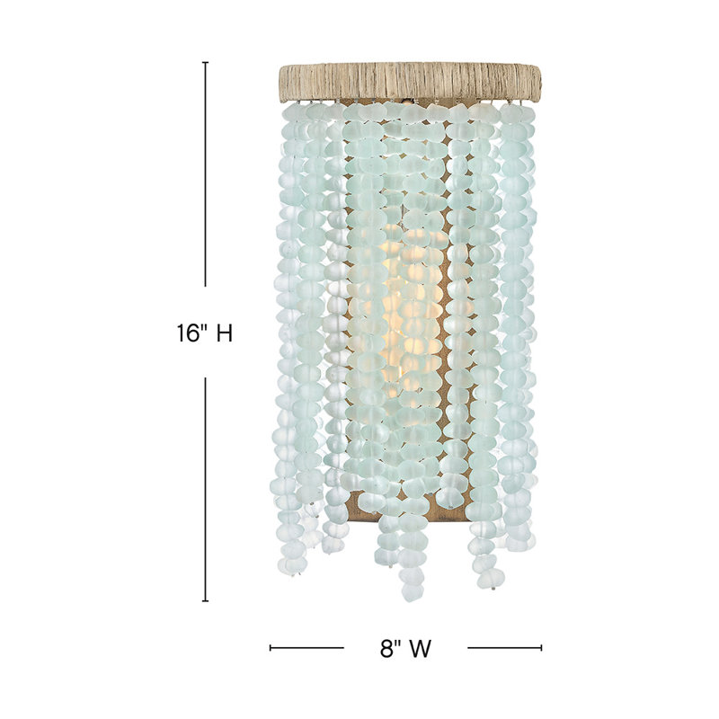 Dune Steel Metal Flush Mounted Sconce, Blue Sea