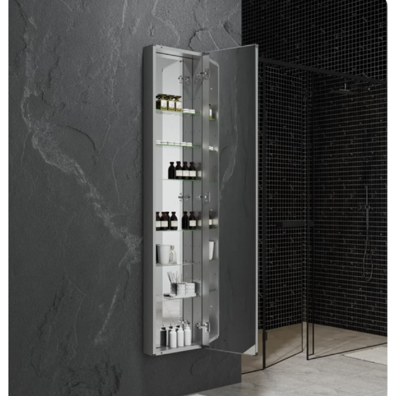  Wrought Studio? 5" W x 70" H x 5" D Recessed/Surface Mount Frameless Rectangular Medicine Cabinet