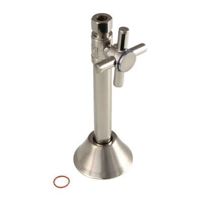 Kingston Brass Concord 1/2-Inch Sweat x 3/8-Inch OD Comp Quarter-Turn Straight Stop Valve