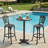 41.5" Round All-Weather Outdoor Patio Bar Height Bistro Table, Rust-Proof Cast Aluminum Frame & Anti-Slip Foot Pads, UV-Resistant Fade-Free Suitable For Garden, Patio