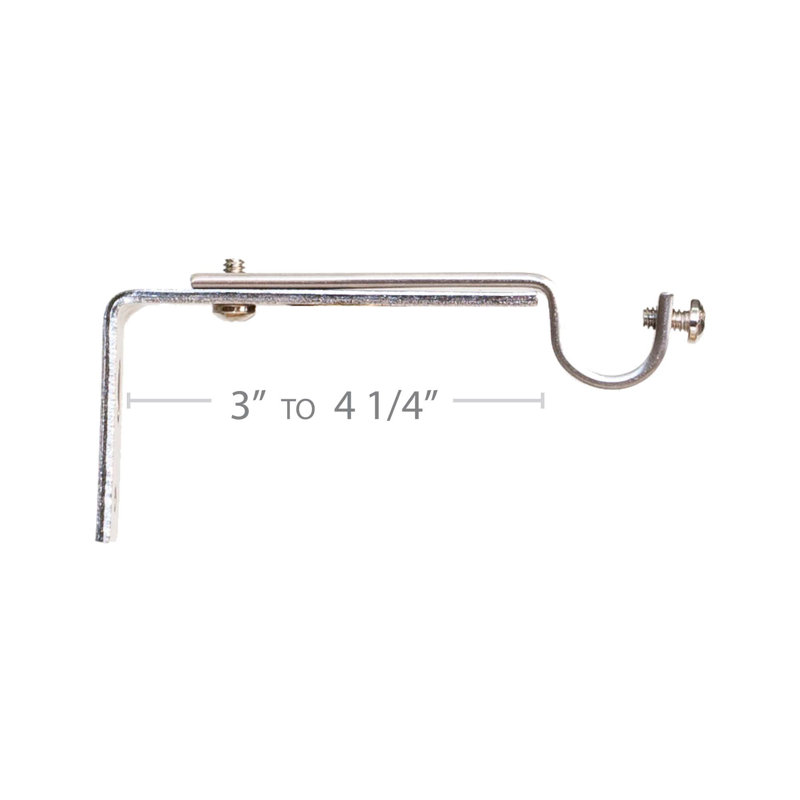 Tringle à rideaux simple réglable Gengler, H 2 po x L 48 po x P 4,5 po, Noir