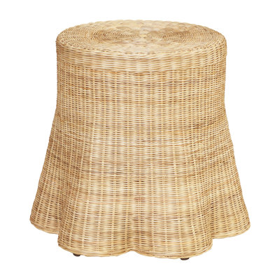 Table de bout en rotin tissé Cabo