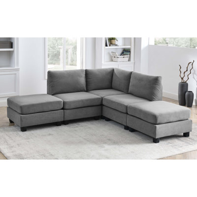 Hayg Upholstered L-Shaped Sectional Symmetrical