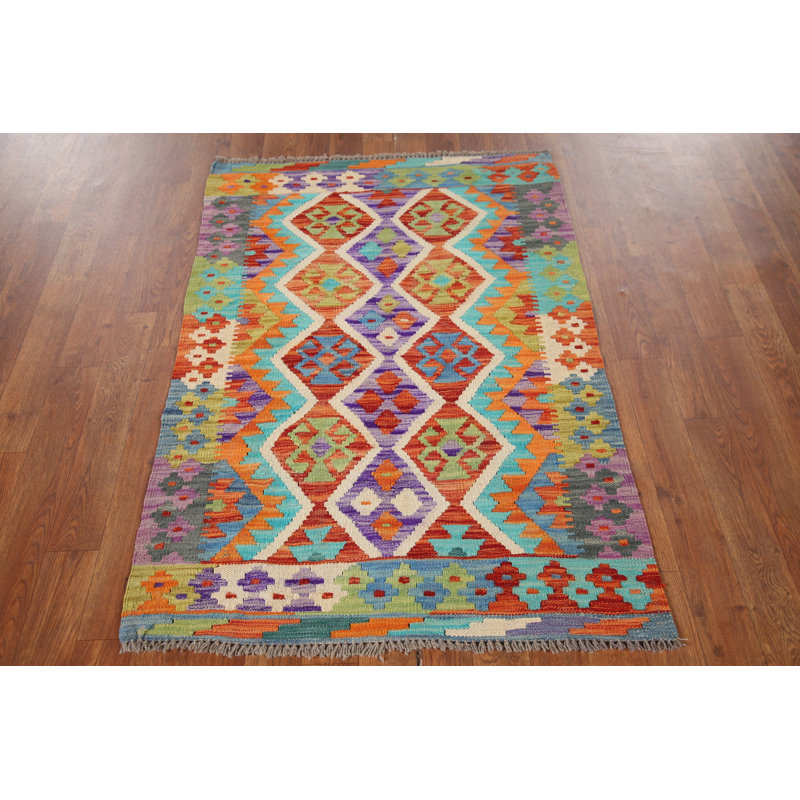 South Western Kilim Oriental Accent Rug 3x4