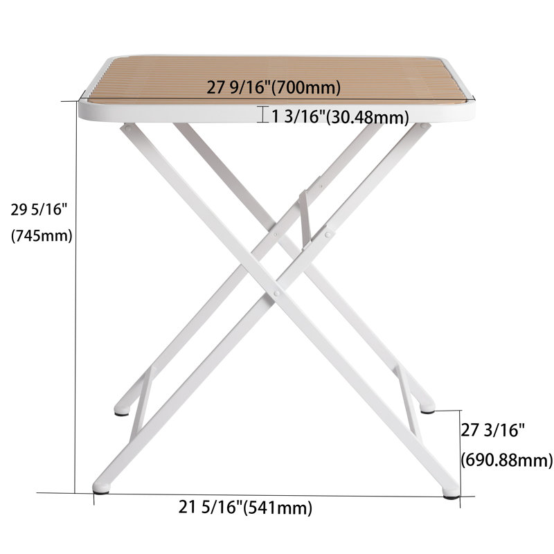 Table de patio pliante en polypropylène Shiloh