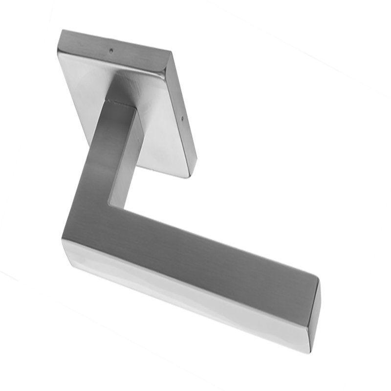 Leaf Collection Lever 01 by Linnea, Satin Stainless Steel, Double Dummy