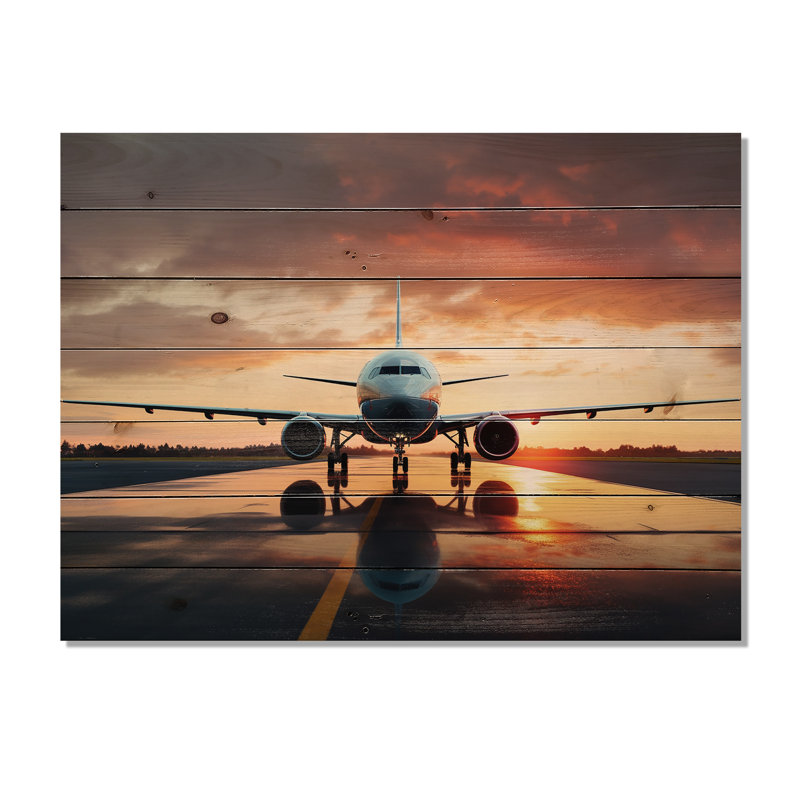 Prêt à décoller, photo d'avion sur bois, H 24 po x l 32 po x P 0,78 po