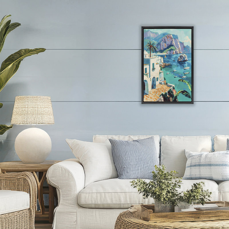 Cadre flottant In the Bay Nautical Coast, design par LSR Design Studio, Cadre flottant noir de jais, H 25 po x l 17 po
