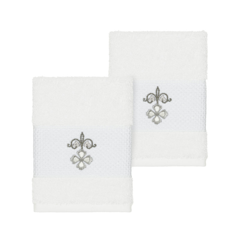 Essuie-mains en coton Quinn, Blanc