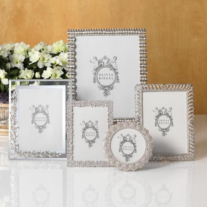 Laurel Glass Picture Frame, Silver, 8" x 10"