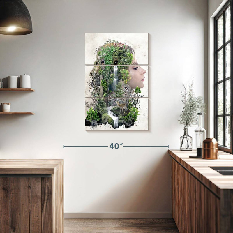 Leisha dualité de la nature, H 38 po x l 24 po
