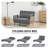 Convertible Folding Sofa Bed, Multi-Position Adjustable Floor Sofa, High-Density Foam Sleeper Chair-885993249