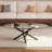 39.37" Glass Side Table with Black Legs