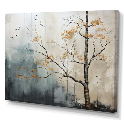 Gris, minimalisme, rivière calme, forêt, paysage abstrait, reproduction d'art sur toile