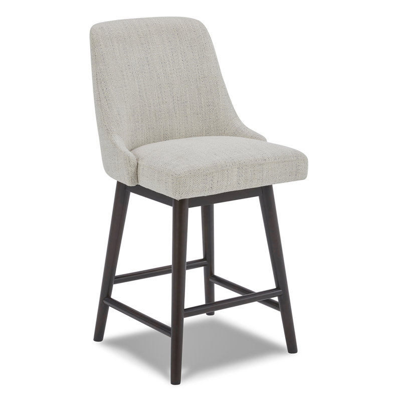 Tabouret de comptoir pivotant 26 po Luong, Ivoire tressé