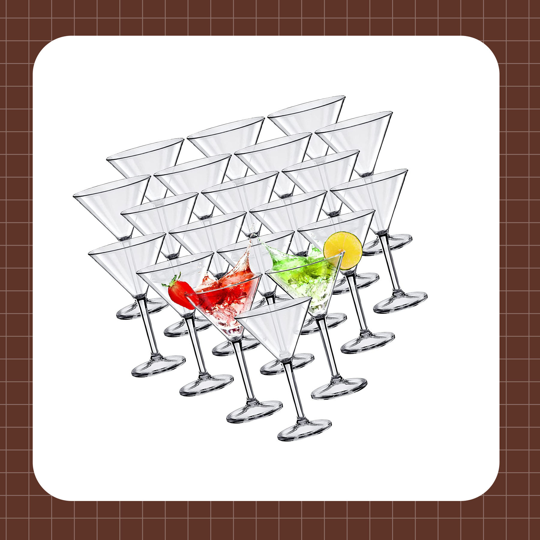 4 Oz Plastic Martini Glass (20Pc) - Party Supplies - 20 Pieces