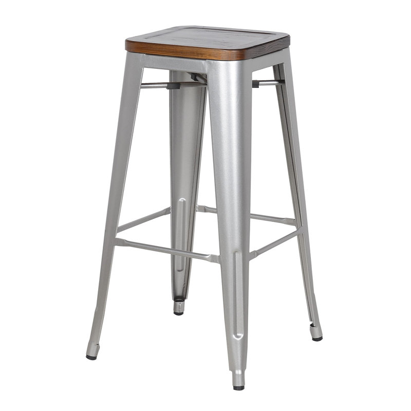 Tabouret de bar en métal et bois