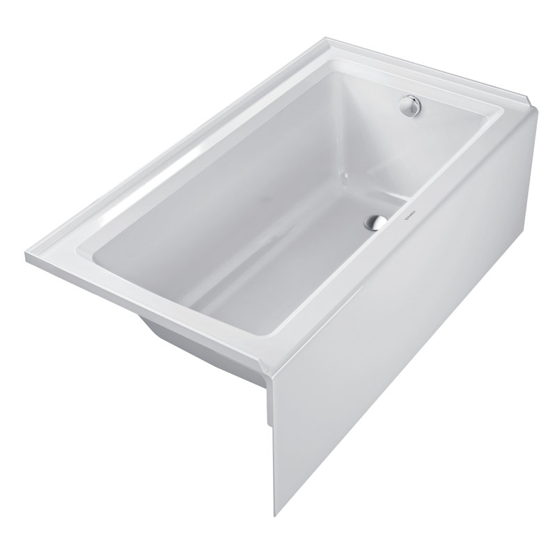 Architec 60" x 32" Alcove Soaking Bathtub (drain not included) - White, Right