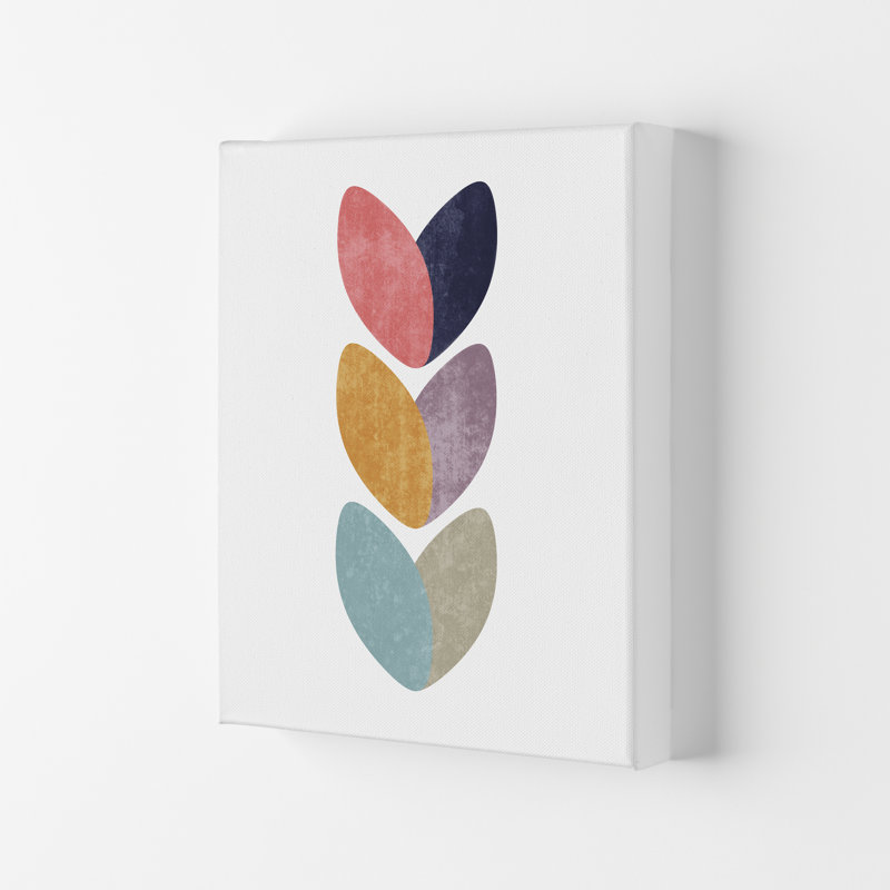 Scandinavian Hearts B - Print, 59.4cm H x 42cm W x 4cm D, No Frame