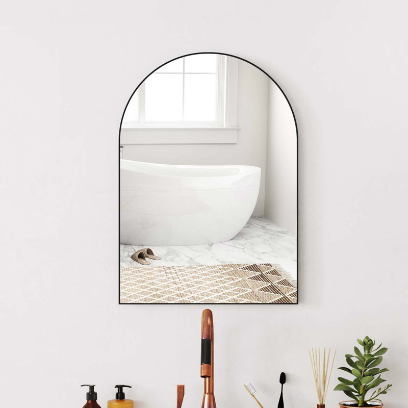 Metal Arch Mirror, 70cm H x 50cm W