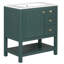 Meuble-lavabo de style transitionnel 30 po avec lavabo en céramique