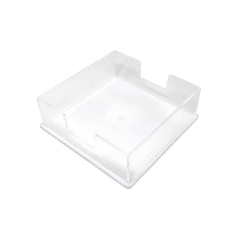 Square Napkin Holder Acrylic with White Base, 8"L