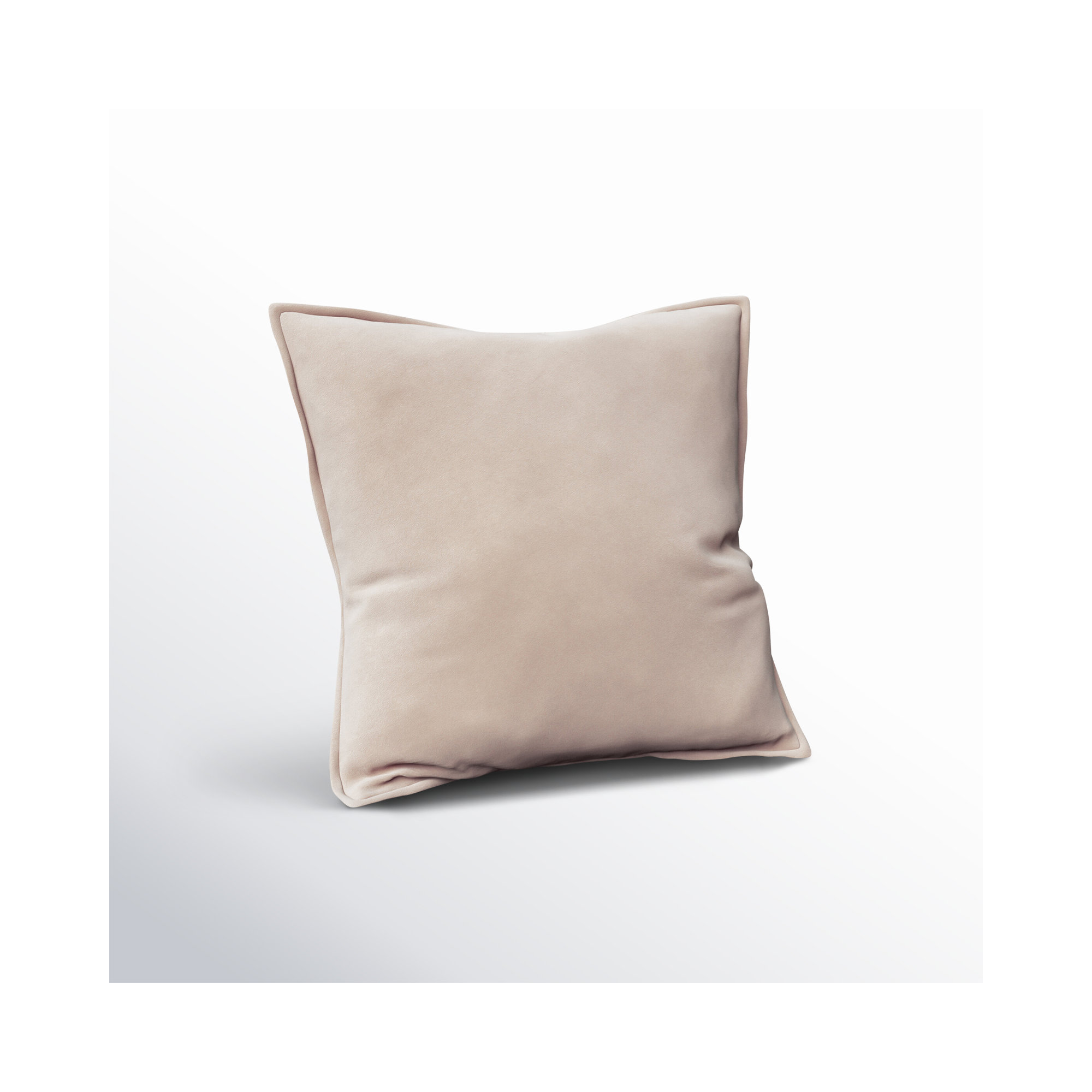 Edgar 100% Cotton Throw Pillow, 20"H x 20"W, Polyester/Polyfill, Taupe