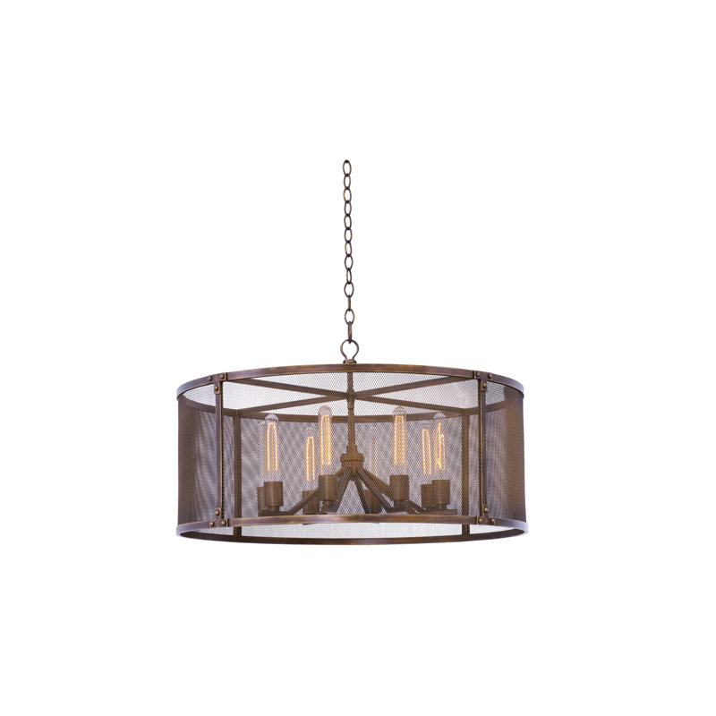 Chelsea 8 LT Copper Patina Chandelier Kalco