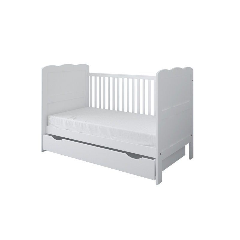 Torrens 3 Cot Bed, White, No