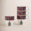 Christmas Tree TARTAN STACKING MUGS S/4