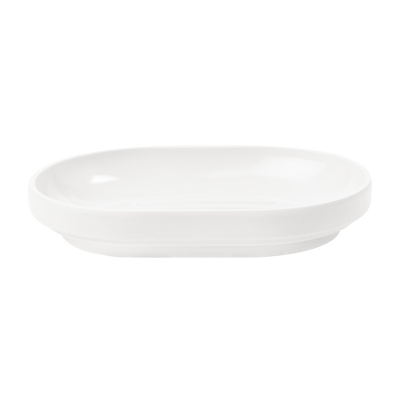 White Glossy Melamine Bathroom Soap Dish