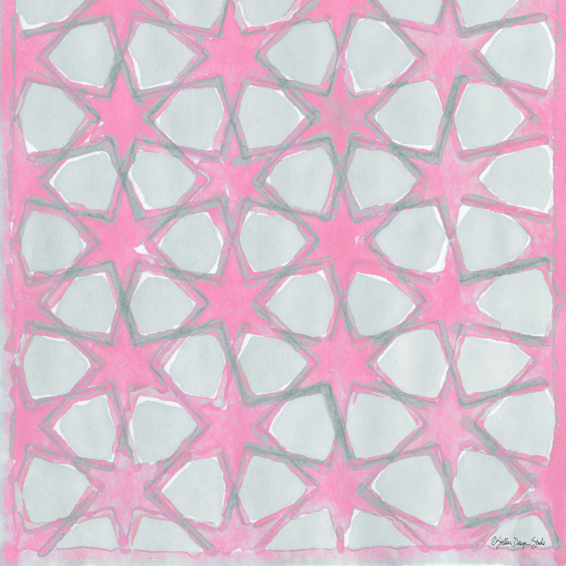 Motif rose et gris par Stellar Design Studio - impression, H 12 po x l 12 po, Toile tendue