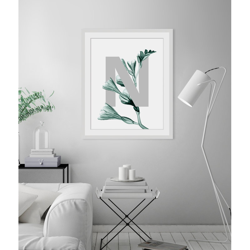 Letter N - Single Picture Frame Print