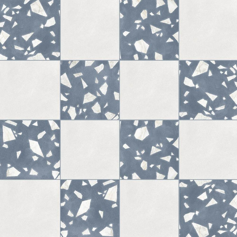 Terrazzo 2.0 Checkerboard 24" x 24" Matte Porcelain Floor and Wall Tile, Checkerboard #15
