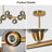 17-light Modern Linear Black And Gold Mid Century Chandelier For Dining Room