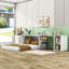 Grand lit escamotable en bois avec bureau rotatif et tablettes Hanlee-1157315787