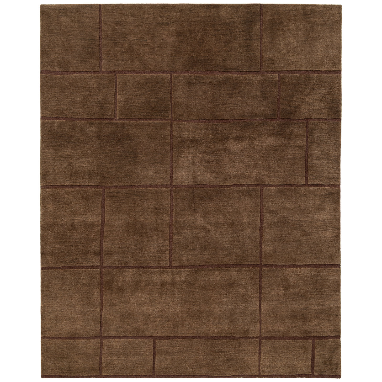 Hand-Tufted Wool Rug, Brown, 5'x8'