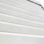 Auvent en métal blanc 4,6 blanc, extérieur en aluminium avec finition thermolaquée, solin intégré à charnière continue, conception d'installation efficace, quincaillerie en acier inoxydable, largeur de 52,47 po, 33,34 po