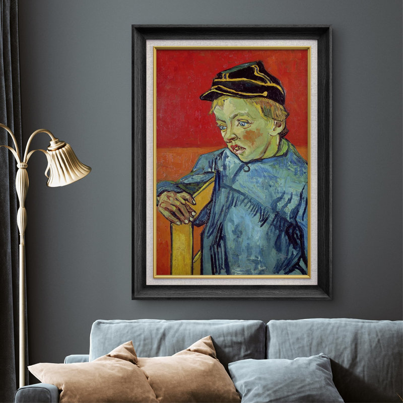 Portrait de Camille Roulin par Vincent Van Gogh - peinture sur toile encadrée, Noir