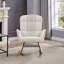 Fauteuil berçant crème blanc Teddy