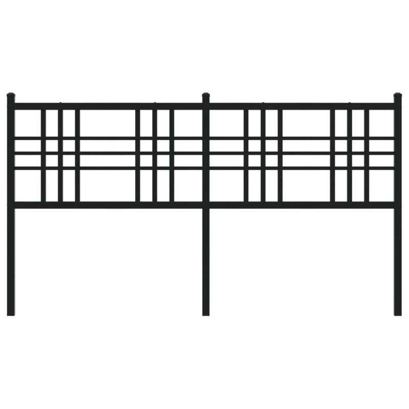 17 Stories Metal Replace Headboard White 193Cm, Kingsize - 160 x 200 cm, Black