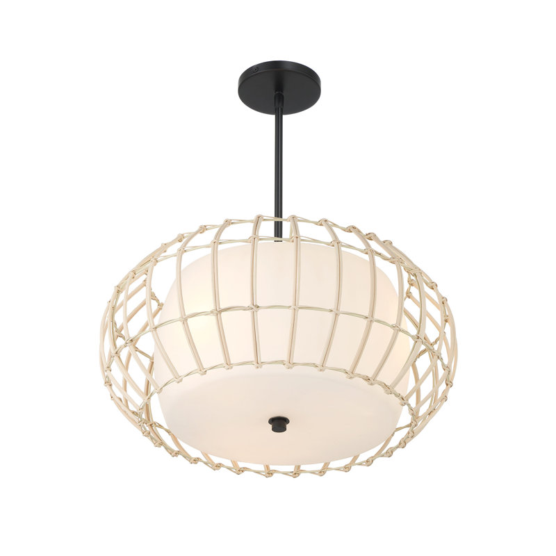Luminaire suspendu charbon 1 lumière Watermill