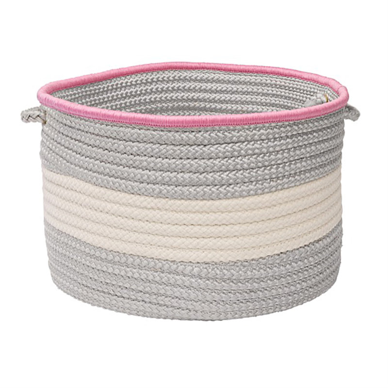 Panier carré en tissu, 10 x 12 x 10, Rose ombre