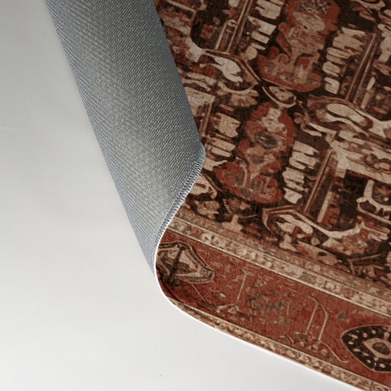 Tapis d'intérieur et d'extérieur brun Persian, Rectangulaire 3 pi x 5 pi