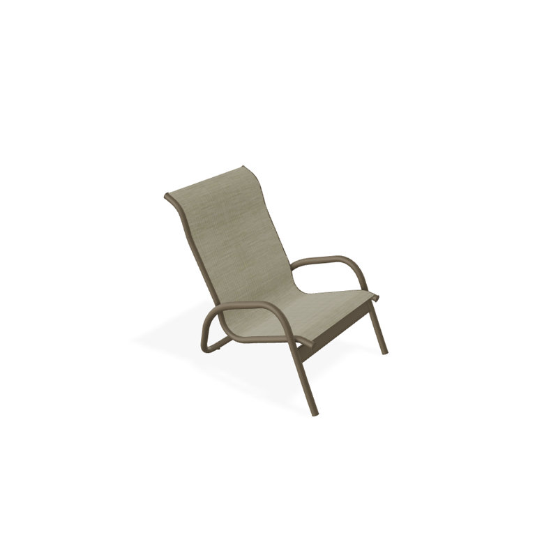 Gardenella Patio Chair, Bristol Taupe Sunbrella®, Beachwood