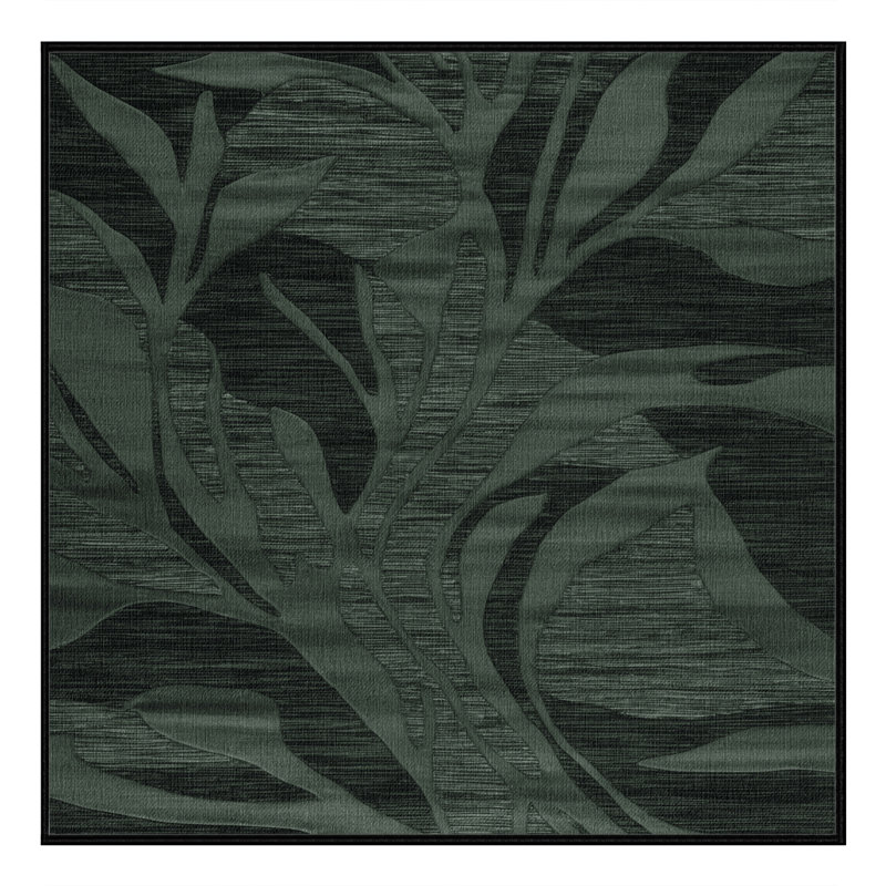 Machine Washable Abstract Gray Area Rug, Square 4'