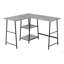 Bureau d'ordinateur, bureau personnel, coin, tablettes de rangement, L 48 po, forme en L, travail, ordinateur portable, stratifié, métal, contemporain, moderne-1237448526-1237448512