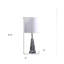 Lampe de table argentée 21,5 po Hebbe