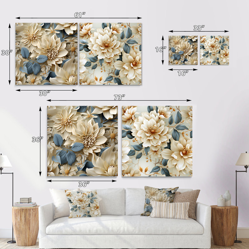 Cactier - Ensemble de 2 art mural en verre acrylique, H 36 po x l 73 po